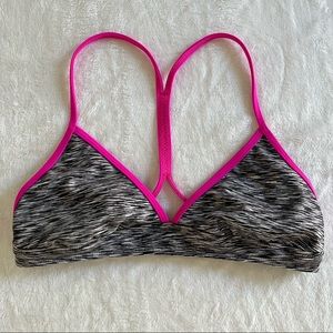 ATHLETA SPACE DYE Kata Gray Pink Bikini Top MED